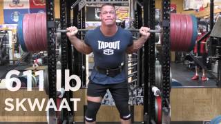 John Cena Squats 611 Pounds [upl. by Siuqram355]