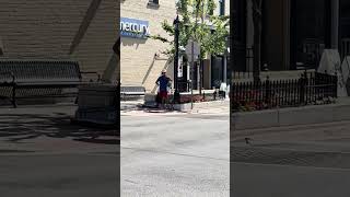 Street performance by musician in Naperville IL [upl. by Aiehtela]