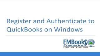 FM Books Connector Online Edition Register and Authenticate to QuickBooks on Windows [upl. by Hicks]