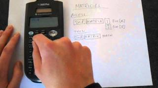 TI36X Pro Matrices Tutorial Operations Inverse Transpose And Row Reduced Echelon Form [upl. by Beattie89]