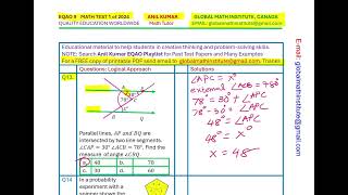 EQAO 9 Extra Hard Questions for 2024 Practice Test for Grade 9 Anil Kumar [upl. by Nhguav]