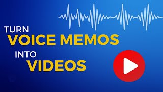 How To Turn Voice Memo iPhone into a video [upl. by Ricca]