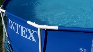 Intex metal frame swimming pool review [upl. by Gnof540]