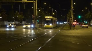 Straßenbahn Berlin by night  BVG Bombardier Flexity Berlin  AEG GT6N  september 2016 [upl. by Isadore978]