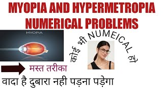 MYOPIA AND HYPERMETROPIA NUMERICAL CLASS 10 II CLASS 10 SCIENCE MYOPIA AND HYPERMETROPIA [upl. by Wang]