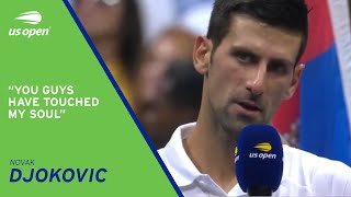 Novak Djokovic OnCourt Interview  2021 US Open Final [upl. by Carpet]