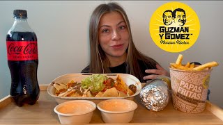 ASMR Eating Guzman Y Gomez GYG Mukbang  Cali Burrito Nachos amp Fries [upl. by Terti]