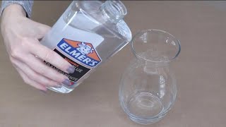 She pours Elmers glue into a 1 vase for a breathtaking idea [upl. by Barsky]