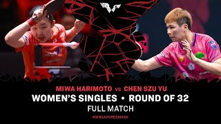 FULL MATCH  Miwa HARIMOTO vs CHEN SzuYu  WS R32  SingaporeSmash 2024 [upl. by Neleb]