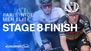 A FRANTIC finale in Nice 🔝  Stage 8 Finish ParisNice 2024  Eurosport Cycling [upl. by Elyag]