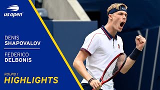 Denis Shapovalov vs Federico Delbonis Highlights  2021 US Open Round 1 [upl. by Medrek991]