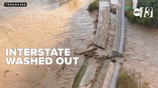 Tennessee interstate washed out Virginia tornado tears through homes [upl. by Walston]