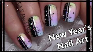 New Years Eve Nail Art Design  Chic Party Nails [upl. by Aihsiek]