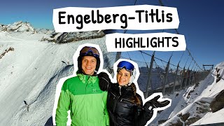 1 Tag TITLIS bei Engelberg in der SCHWEIZ  Cliff Walk Gletschergrotte Skifahren Rotair amp mehr [upl. by Nahsin255]