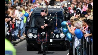 Thousands line the streets for Bradley Lowerys funeral [upl. by Hanny]