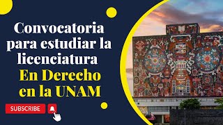 ❇️💼⚖️CONVOCATORIA DE INGRESO A LA LICENCIATURA EN DERECHO EN LA UNAM 2024 REQUISITOS❇️💼⚖️ [upl. by Varuag]