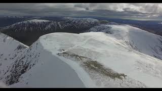 4K Helvellyn via Stiding Edge drone flight 250216 [upl. by Emie]