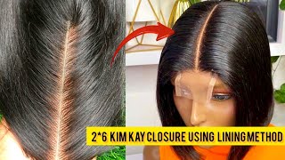 HOW TO VENTILATE A LACE CLOSURE  2 by 6 Kim Kay closure Using the Lining method Beginner Friendly [upl. by Franciscka]