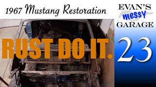 Rust Treatment using Corroseal Rust Converter  67 Mustang Part 23 [upl. by Jillian]