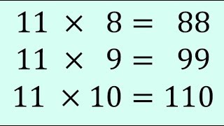 Tabla de multiplicar del 11 para niños [upl. by Eiclek90]