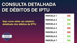 Consulta detalhada de débitos de IPTU [upl. by Sorips514]