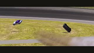 NR2003 1975 Red Farmer amp Terry Mock flip  Daytona Reenactment [upl. by Feinleib]