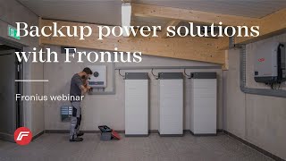 Webinar Backup power solutions with Fronius  installation instructions [upl. by Amat]