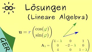 Lösungen  Polarkoordinaten Vektoren in Ebene und Determinanten [upl. by Ahsinak]