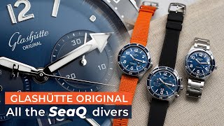 Ultimate divewatches Comparing the Glashütte Original SeaQ SeaQ PanoramaDate amp SeaQ Chronograph [upl. by Erret]