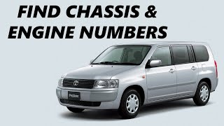 Toyota PROBOX 2015 Chassis Number and Engine Number Location [upl. by Ocsinarf]