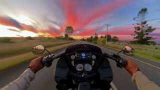 RAW sound Sunset on a Harley Road Glide POV Ride Queensland Australia [upl. by Rakso]