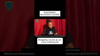 MASTERING BLOGGING COURSE BLOGGING COURSE AS AN EASY MAKING JOB [upl. by Yehudi]