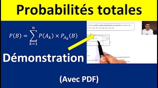 Formule des probabilités totales  cours et démonstration [upl. by Nyrret]