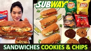 SUBWAY Eating Show  Mukbang Peggie Eats S01E07 [upl. by Cheri]