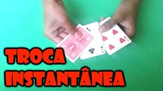 COMO FAZER UMA INCRÍVEL MÁGICA COM APENAS 3 CARTAS Instant exchange Magic Tutorial [upl. by Adela904]