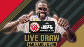 LIVE DRAW  FIBA Olympic Qualifying Tournaments 2024 [upl. by Inajna104]