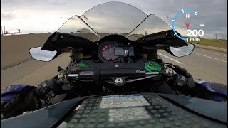 Kawasaki Ninja H2 200 MPH  322 KMH Top Speed GPS Verified [upl. by Medarda878]