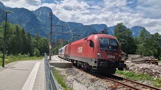 Abfahrt des SonderSchnellzug 16714 am 24062024 in Obertraun Koppenbrüllerhöhle [upl. by Haidabo]