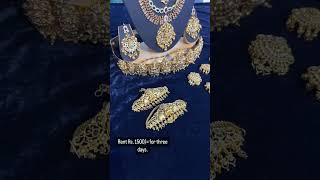 Bridal jewelry set Rent Rs1500 for three days bridal makeupartist photography trichy [upl. by Barra]