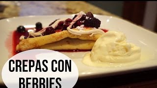 Receta de CREPAS DE BERRIES [upl. by Atteve]