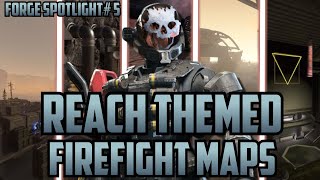 FIVE Reach Themed FIREFIGHT Forge Maps  Halo Infinite Spotlight [upl. by Ybrad]