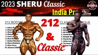 2023 Sheru Classic INDIA PRO Competitors List amp Top 4 Predictions 212 amp Classic Physique [upl. by Nylirac]