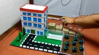 Multistory building waste water treatment plant working model school project [upl. by Ainyt]