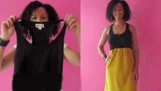 DIY  How To Make A Dress With A Tank Top  Sewing For Beginners [upl. by Anattar551]