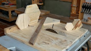 Hexagon Shape Woodworking JIG Making [upl. by Aserahs]