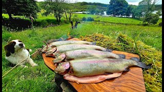 SECRETS OF WILD CUISINE Catch Trout with HANDS and Cook in the Wilderness  ASMR Relaxing [upl. by Lashond]