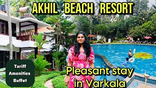 Pleasant Stay in Varkala  Akhil Beach Resort  Varkala Cliff  Tariff  Amenities Staycation [upl. by Samuela]