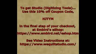 Embird Coupon Code HJTYM for 10 off [upl. by Ahcila]