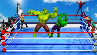 The Ultimate Boxing Match Spiderman Family rescue Spider Man vs Hulk from bad guy joker and Hulk [upl. by Shieh]