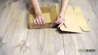 How to Fold your PackQueen Box  Cake Box [upl. by Nylatsirhc433]